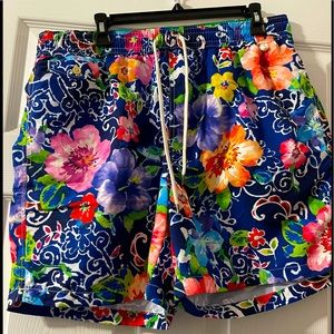 XXL Polo floral swim trunks